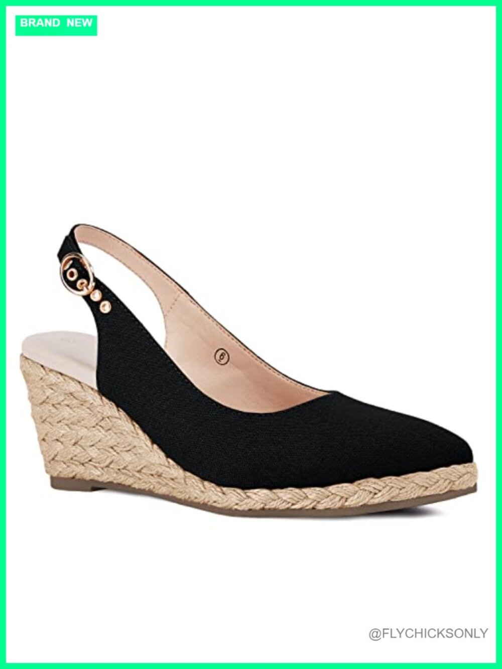 Womens Espadrille Wedge Sandals Closed Toe Slingback Buckle Strap Canvas
